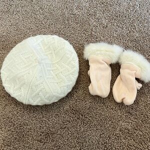 Janie and Jack beret and mittens